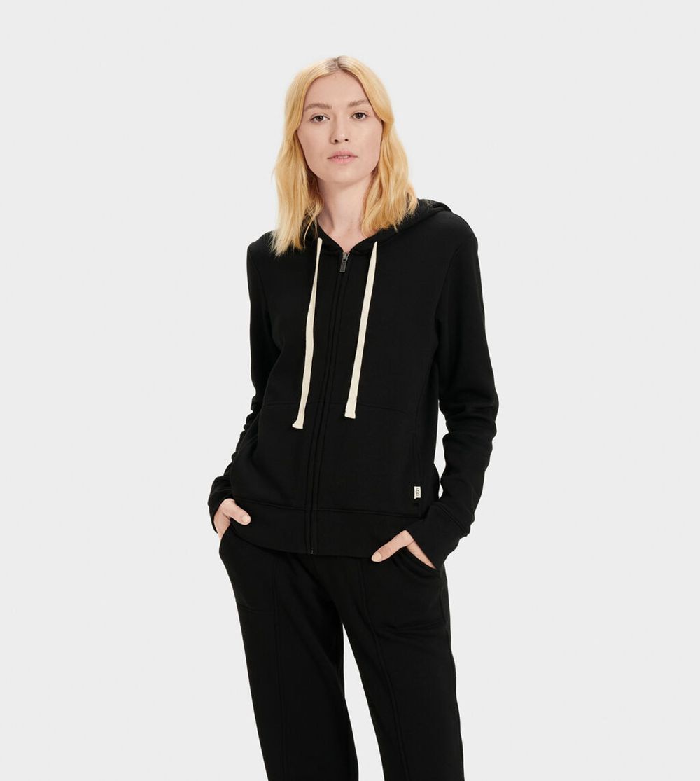 Ugg Hoodie Womens - Ugg Nancy Black - 796VIJPMU